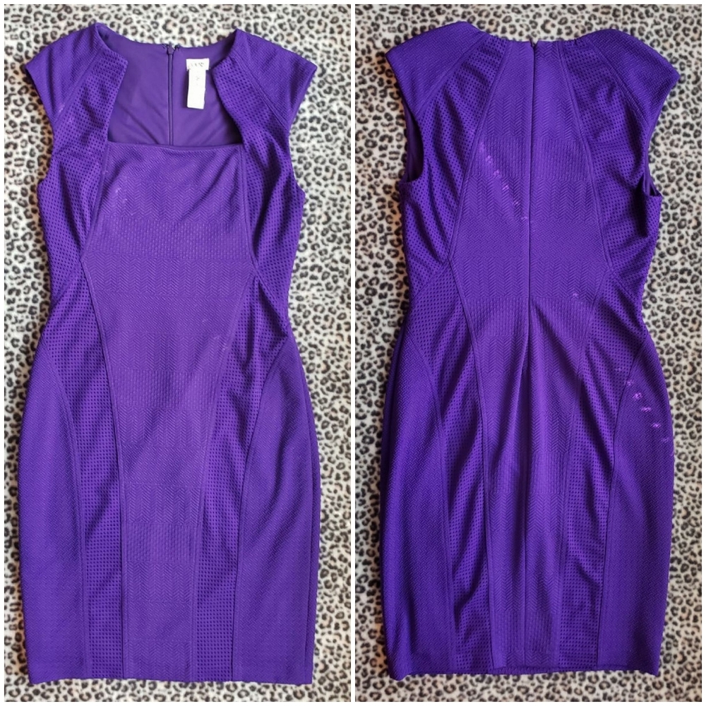 Cache Primary Solid Purple Structured Textured Fo… - image 2